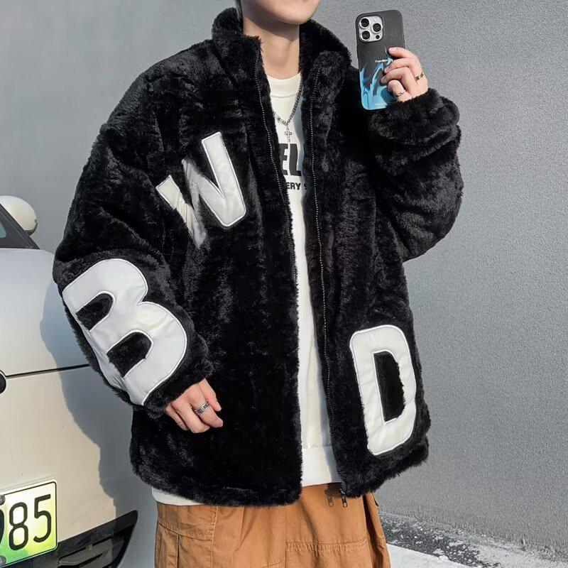 2023 Unisex Lambswool Jacket: Warm, Loose, Thickened Cotton Coat for Autumn & Winter