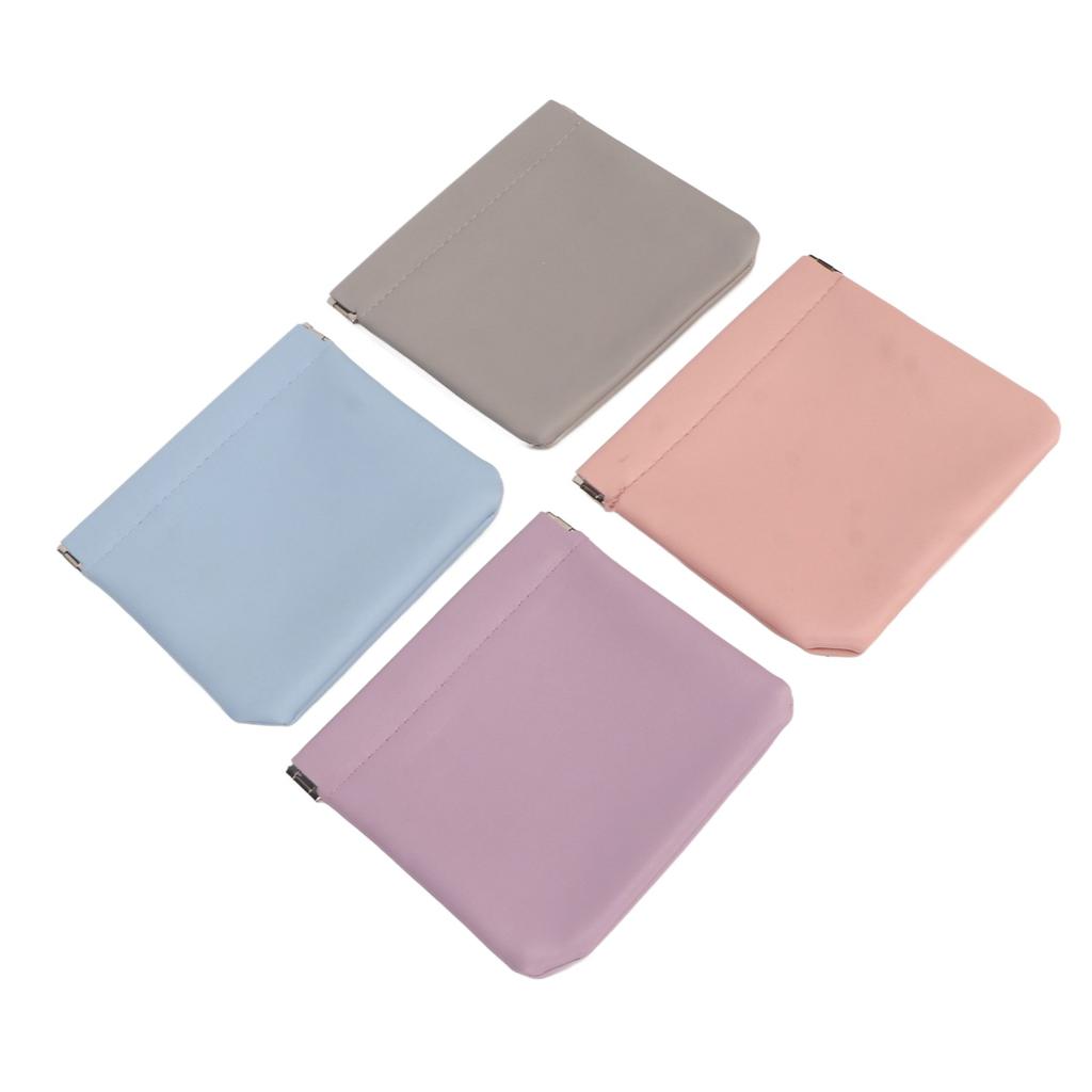 4 barvy Mini taštička na rtěnky Automatické zavírání Přenosná PU kožená kapsa Kosmetická taštička na make-up na sluchátka