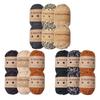 6x Knitting Yarn Set T-shirt Yarn Chunky Yarn for Rugs Pet Bed Throw Blanket