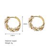 2024 New French Elegant Gold Color Imitation Zircon Earrings for Korean Fashion Zircon Party Women's Sweet Accessories