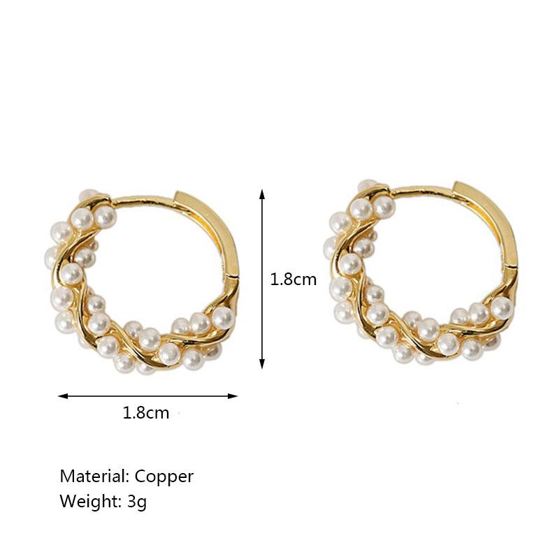 2024 New French Elegant Gold Color Imitation Zircon Earrings for Korean Fashion Zircon Party Women's Sweet Accessories
