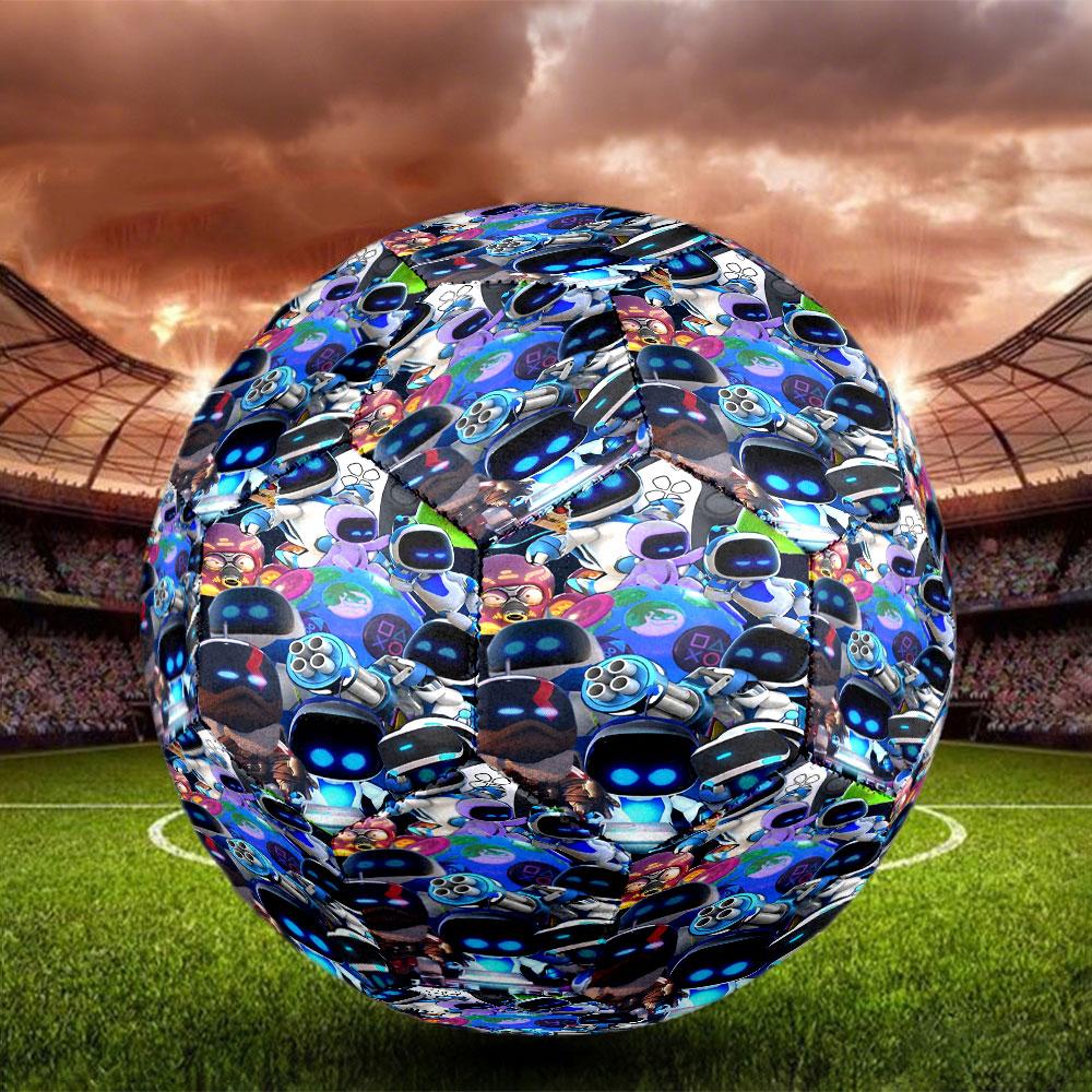Cosmic Bot Crew Print Size 5 Soccer Ball, Standard Match Football for Sports Game and Team Practice, Ideal Gift for Soccer Fans