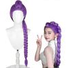 Demon Hunters Costume Wigs Cosplay for Kids, Rumi Costume Wigs Purple Braids Wig Halloween Cosplay Props, Anime Cosplay Wig