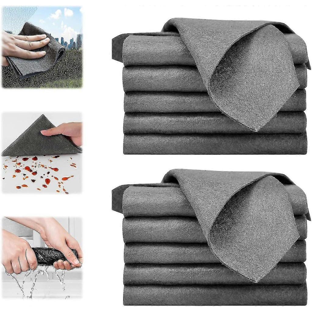 Glass Cleaning Magic Cloth, 10pcs Thickened Magic Cleaning Cloth, Glass Wiping Rags, Streak Free Microfiber Glass Cleaning Cloth, All-purpose Microfib