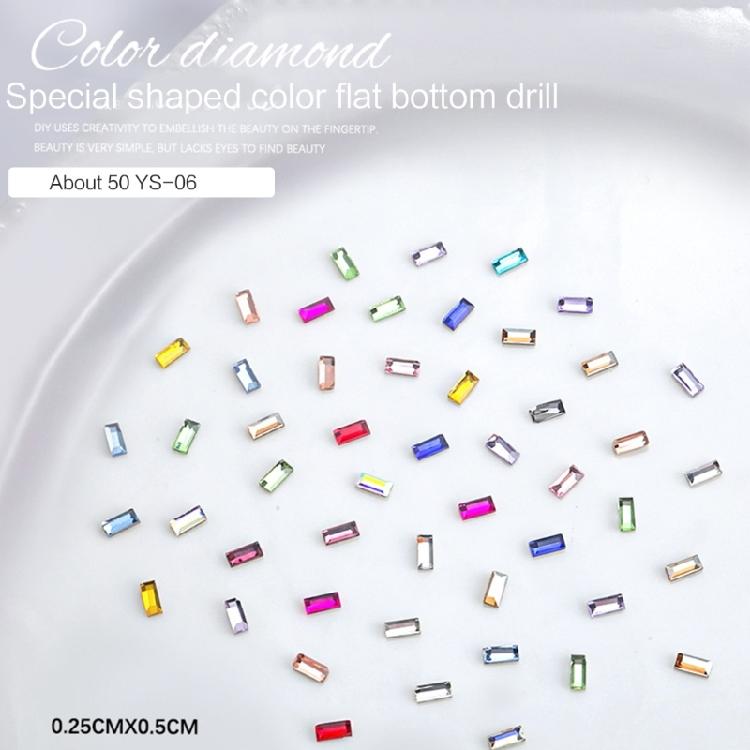 Colorful Rhinestones Nail Art Charms Irregular Nail Art Decorations Pack of 50