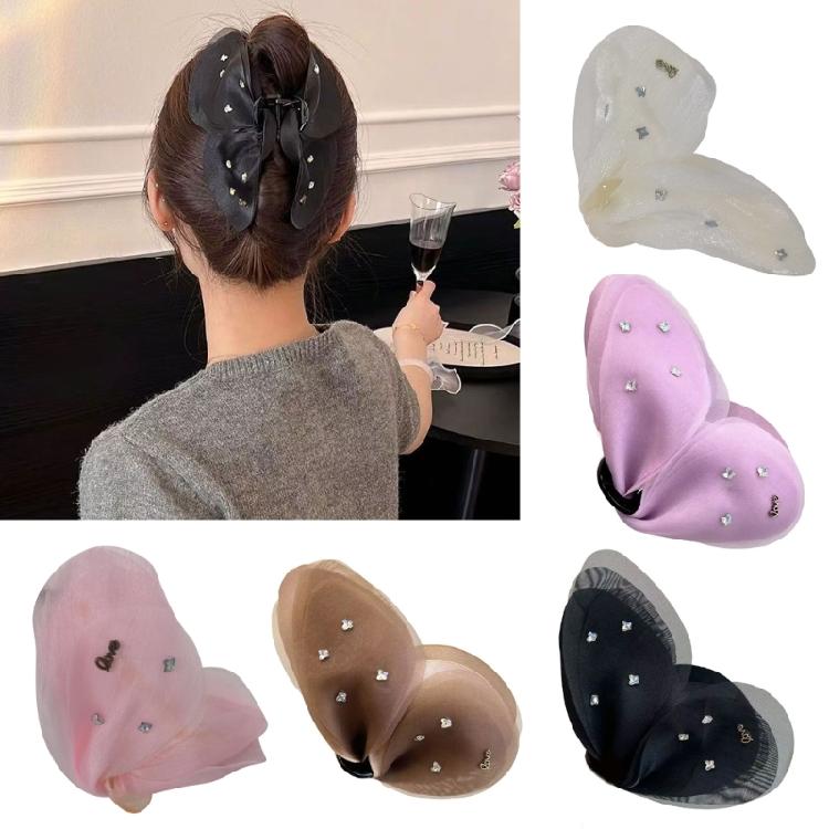 Summer Mesh Hair Bows Clip For Women Fashionable Hairpins Secure Barrettes Design Lightweight Comfortable Wear