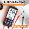 Multimeter With Flashlight Auto-ranging 6000 Counts Red Black Digital Multimeter Auto Power Off Compact Design