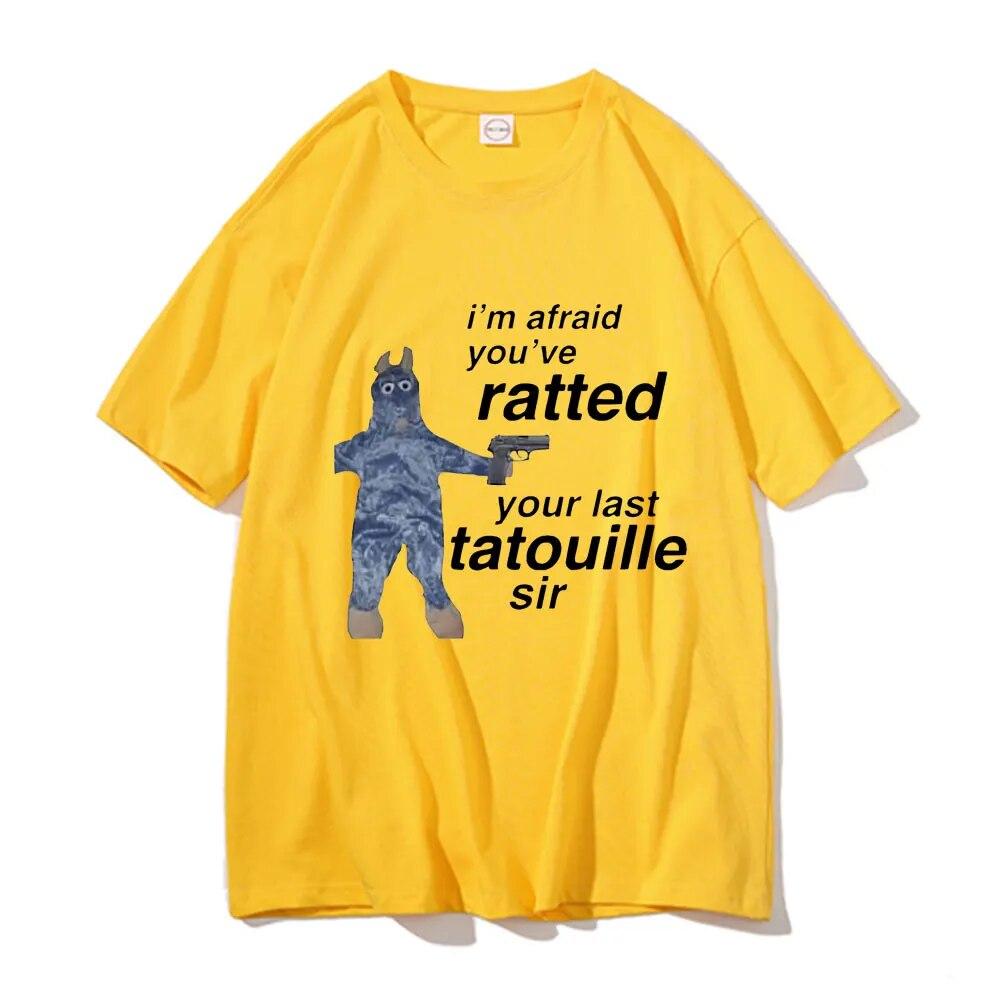 

Футболки с принтом Im Afeaid Youve Your Last Tatouille Sir, футболка с забавным рисунком мыши, летние женские повседневные футболки унисекс из мягкого хлопка, топы 4XL