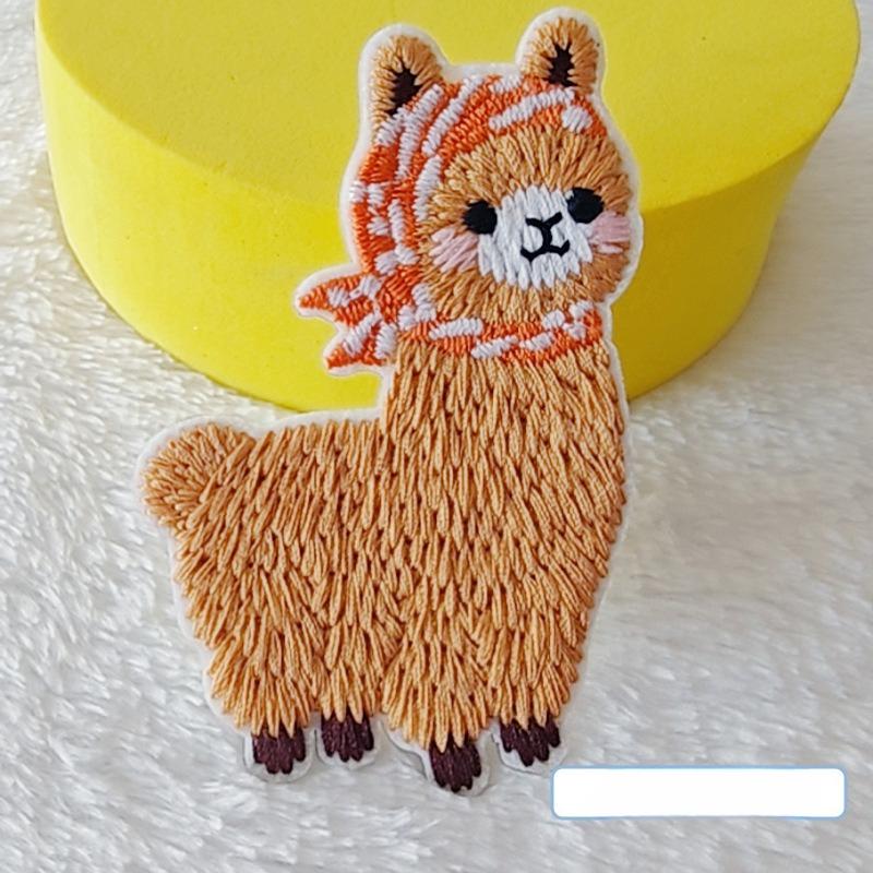 Adesivi in Stoffa Ricamati con Alpaca Cartone Animato Carino Adesivi Decorativi, Molto Adatti per Vestiti, Scarpe, Cappelli, Cappotti, Sciarpe, Decorazione di Zaini