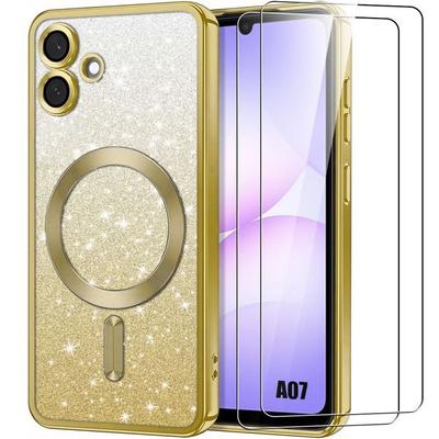 Schutzhülle - BOOLING - für Samsung Galaxy A07 - Weiches Silikon - Stoßfest - Glänzend Gold