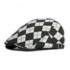 Vintage Argyle Plaid Flat Cap for Men Women British Ivy Cabbie Hat Retro Diamond Checkered Newsboy Cap Adjustable Gatsby Hat