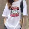 Solid Color Soft Basic Women's Short Sleeve T-Shirt, Top Pick for Jeans & Skirt Matching