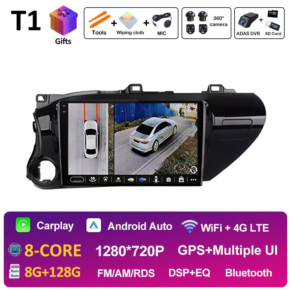 Intelligent System GPS Navigation For Toyota Hilux 2016 2017 2018 Car Multimedia Video Radio Player DSP Stereo QLED IPS Screen