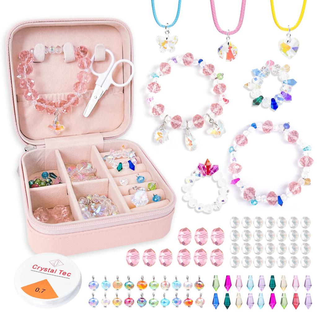 CORPER TOYS Making Toy Accessory Kit with and Silicone Rubber Beads for and Includes Jewelry DIY Craft Perfect As a Christmas Gift 141-Piece Beads,