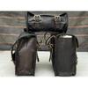 Saddlebags Saddle Panniers Motorcycle Bags Side Pouch Leather (Waxed Goat Hide)