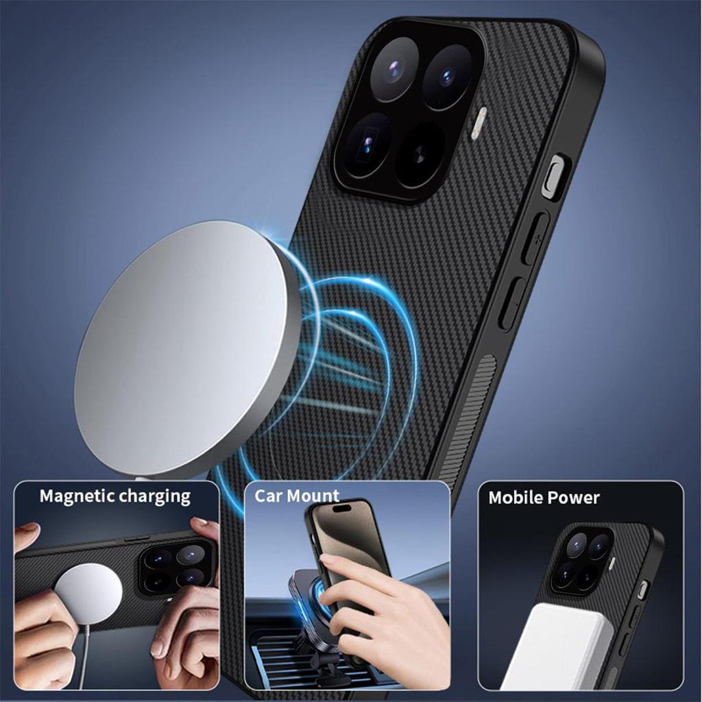 Carbon Fiber Texture TPU Phone Case for Xiaomi 17T Pro,17T Shockproof Soft Cover