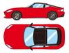 Makeup EIDOLON Scale Nissan Fairlady Z Version ST 2023 Carmine Black Finished Model 1/18 Red/Super