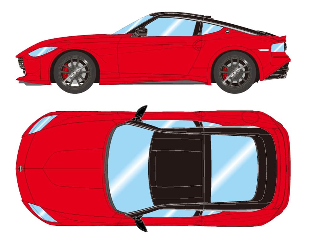 Makeup EIDOLON Scale Nissan Fairlady Z Version ST 2023 Carmine Black Finished Model 1/18 Red/Super
