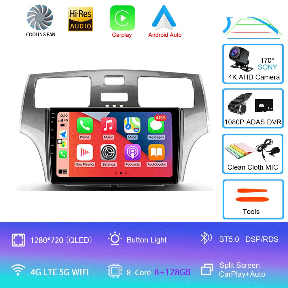 Autoradio Android 14 Carplay Auto Für Lexus ES300 ES330 XV30 ES250 2001-2006 2Din DVD Multimedia Video Player Carplay GPS Stereo