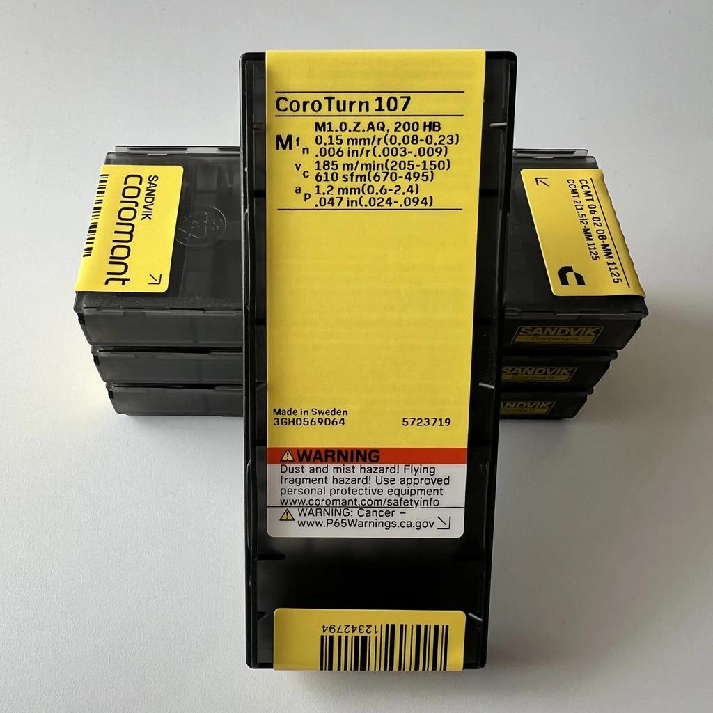 Sandvik / CCMT060208-MM 1125 /  Industrial Indexable Carbide Inserts 10 Pcs