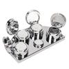 Watch Oil Cup Stand Stainless Steel 4 Dish Reusable Portable Watch Oil Cup Tray for Amateurs