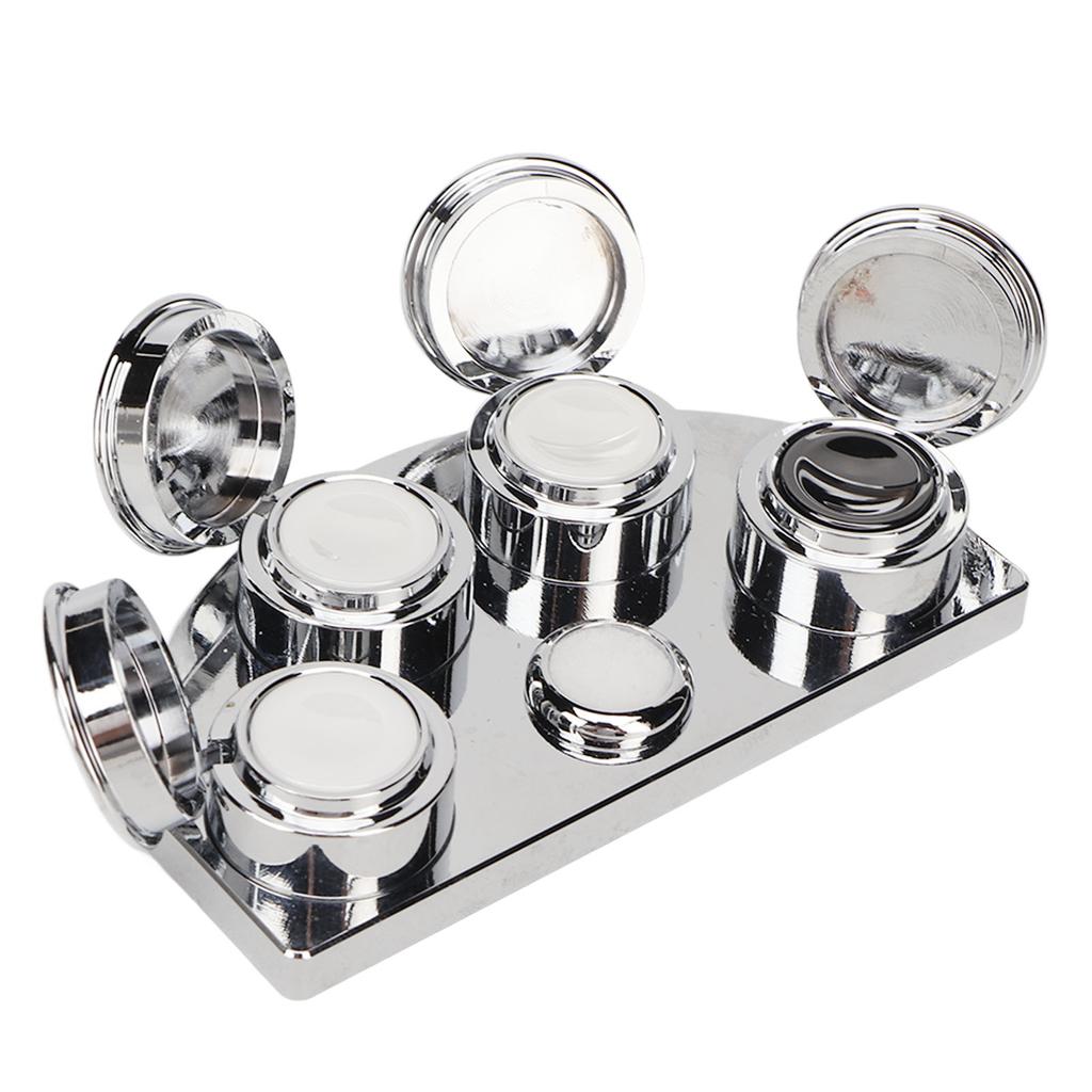 Watch Oil Cup Stand Stainless Steel 4 Dish Reusable Portable Watch Oil Cup Tray for Amateurs