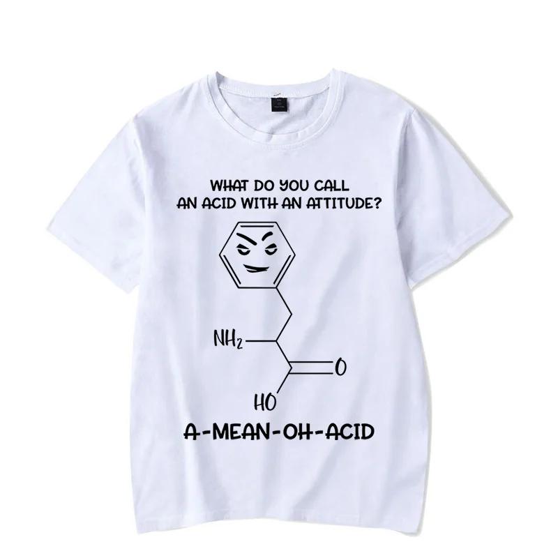 

Брендовая мужская футболка с принтом «Химия и кислота» Футболки с коротким рукавом Мужская футболка с забавным графическим принтом Черные футболки XXXXXL