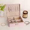 Multi-Layer Large Capacity Jewelry Organizer Box With Lock PU Leather Storage Earrings Bracelets Necklaces