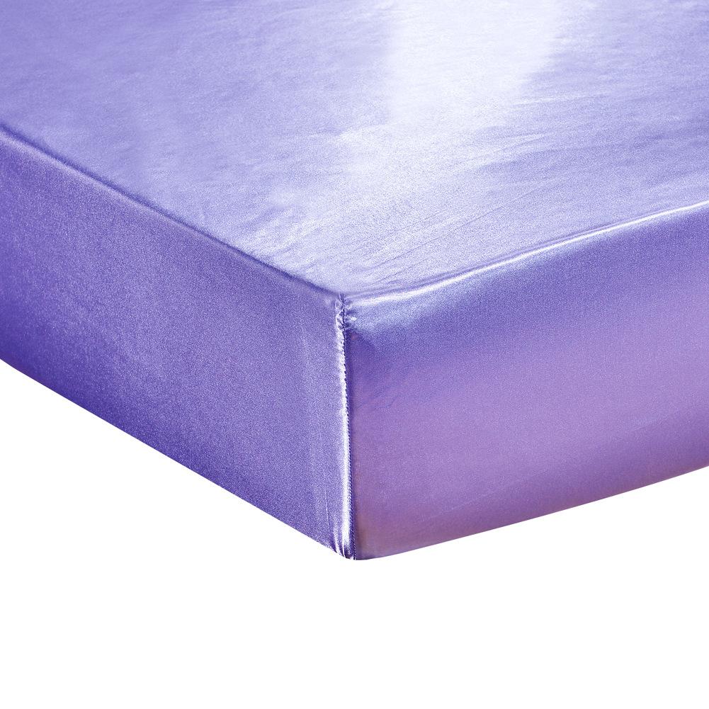 Satin Fitted Sheet Queen Deep Pocket Single  Mattress Cover Breathable Soft Comfortable Bed Set Sheet NO Pillowcase 90  160x200