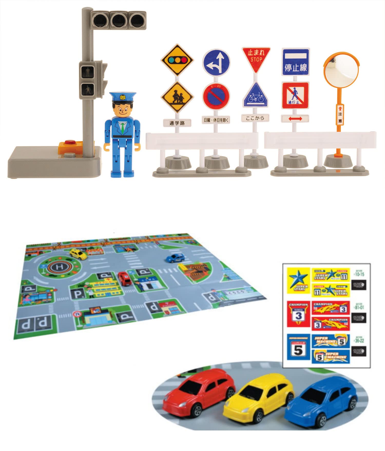 

playable Sound traffic light set Toycode Live Map 3 mini set [2-piece set] Light-up! + (with cars) 2-piece