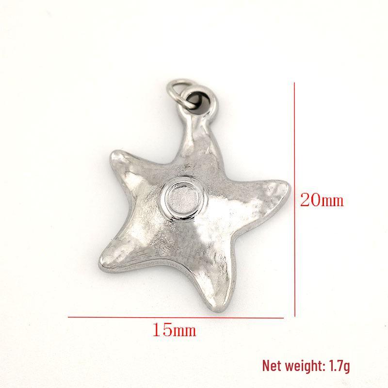 Stainless Steel Starfish Pendant Charm for DIY Earrings Jewelry