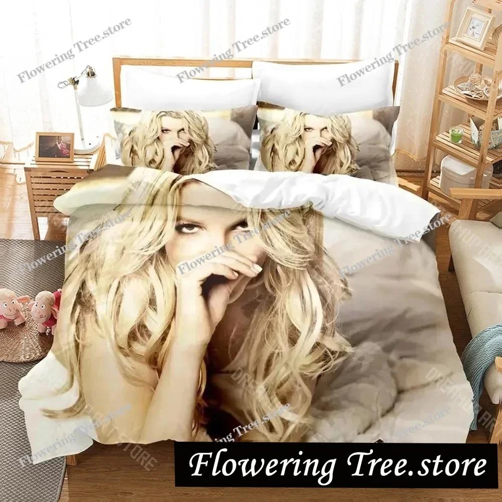 Sexy Britney Spears Bedding Set Duvet Cover Bed Set Quilt Cover Pillowcase Comforter king Queen Size Boys Adult Bedding Set