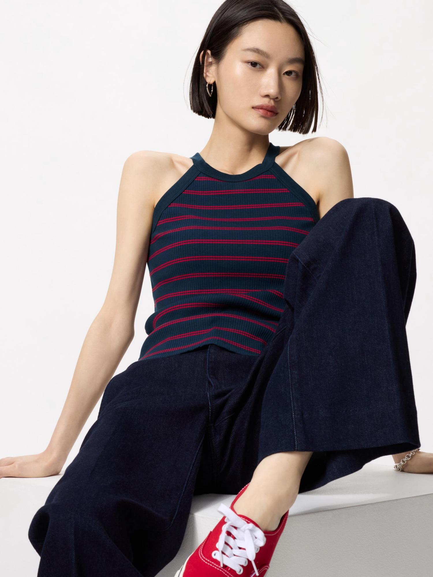 

Uniqlo Japan Halter Neck Bra Tank Top 68 BLUE/XS