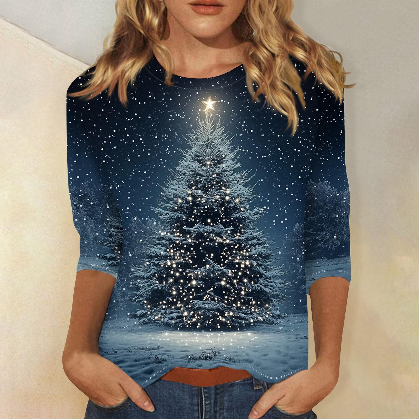 

Рубашки с рукавом 3/4 для женщин, футболки с принтом, блузки, повседневные, больших размеров, базовые топы, пуловеры XXXXXL