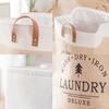 Foldable Laundry Basket Dirty Clothes Storage Bag Oxford Cloth Handbag with Handle Strap