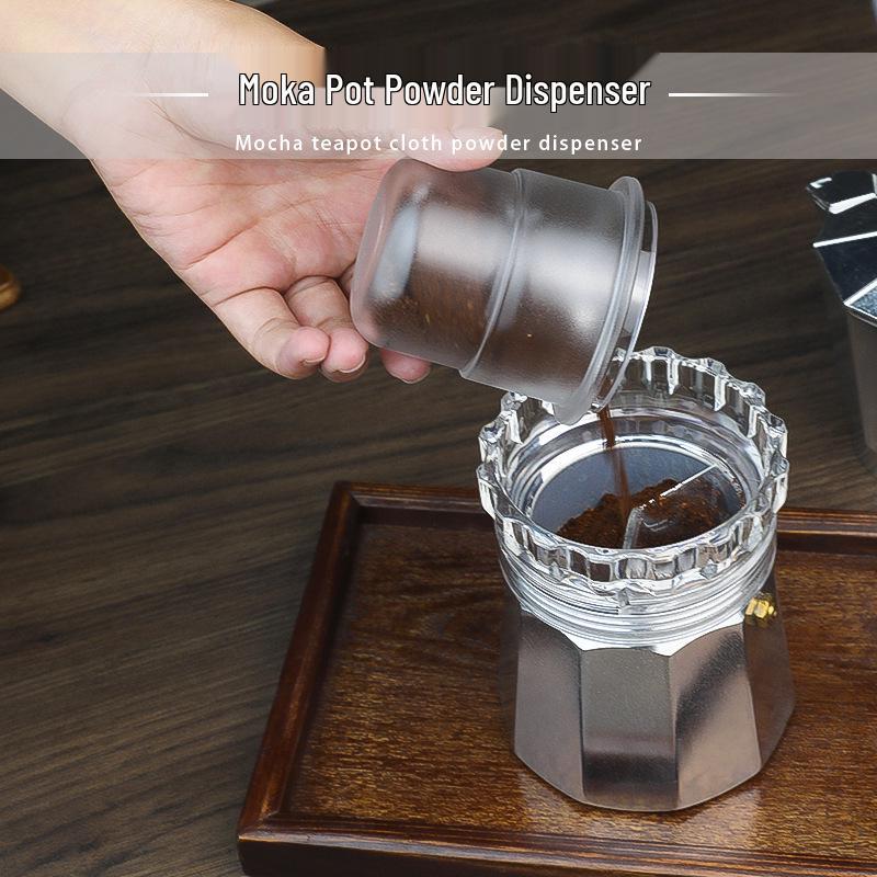 Moka Pot Powder Distributor & Collector Set - Coffee Accessory Kit for Pressed Powder Filling