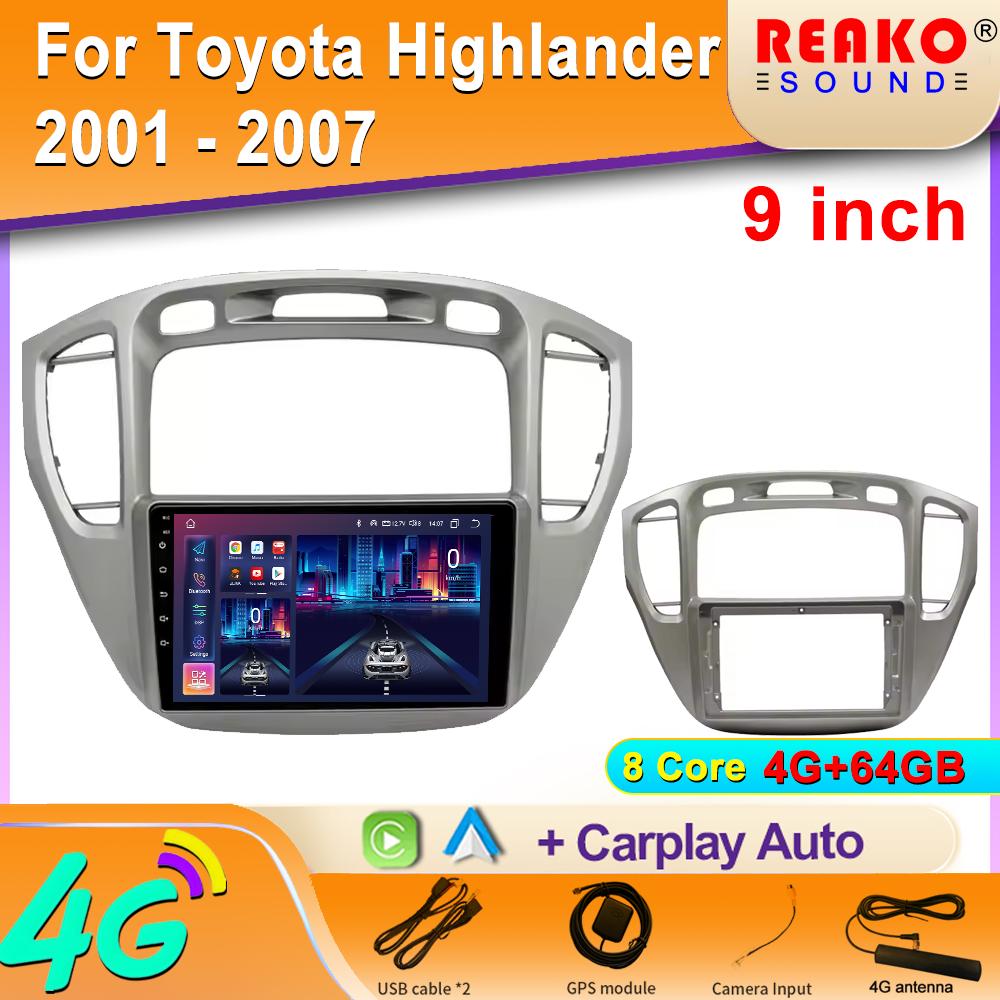 Android Car Radio For Toyota Highlander 2001 - 2007 Video Multimedia Player Navigation Stereo GPS 4G Carplay Autoradio