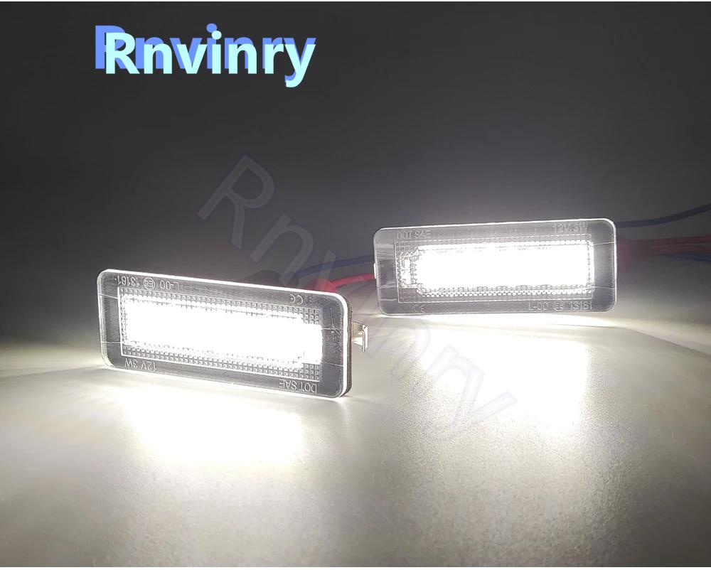 2pcs Car LED License Plate Tag Lamp For Benz Smart Fortwo Coupe Convertible 450 451 White Light LED License Plate Light