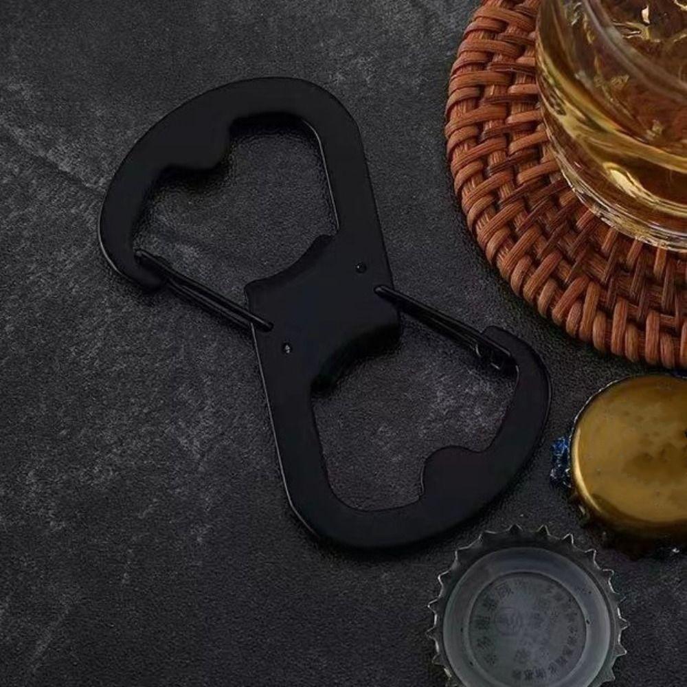 Stainless Steel 8-shaped Carabiner Bottle Opener Outdoor Backpack Clasps Camping