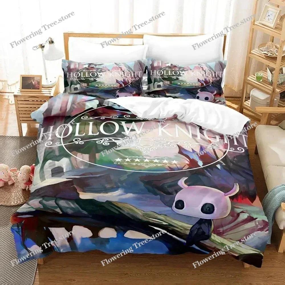 3D Print Hollow Knight Game Bedding Set Duvet Cover Bed Set Quilt Cover Pillowcase Comforter King Queen Size Boys Adult Bedding0