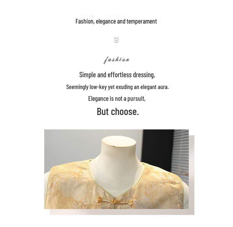Dignified and Elegant 50s-style Sleeveless Vest for Middle-Aged Women - Spring/Autumn Fashion