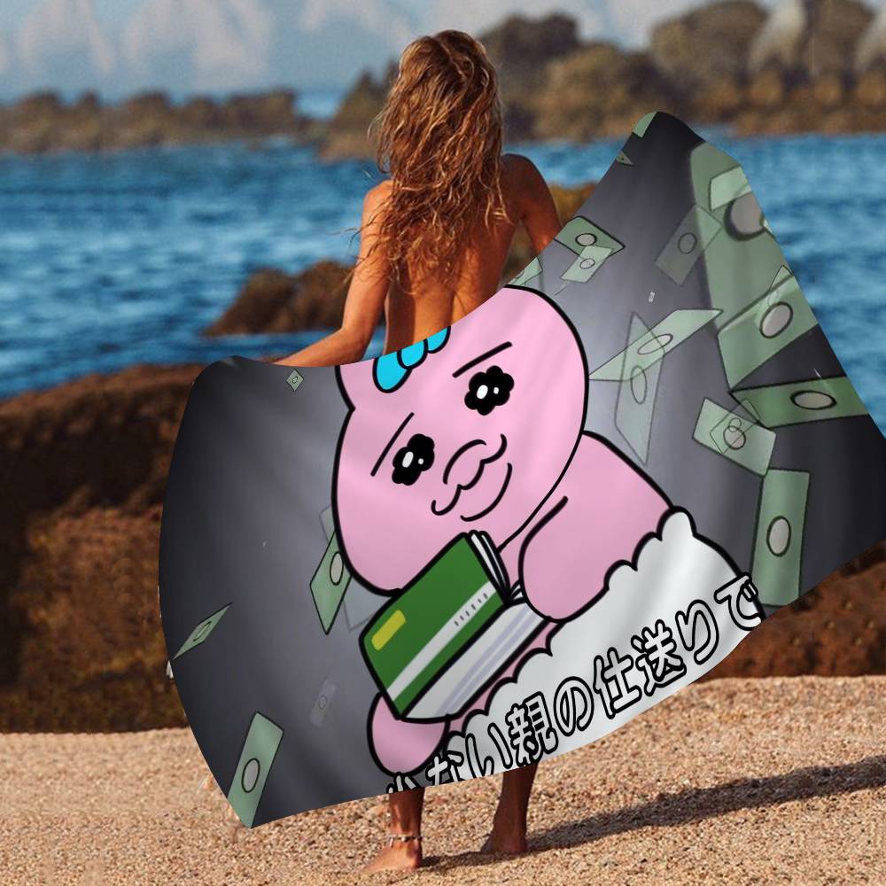 O-Opanchu Cute Usagi Microfiber Beach Towel Absorbent Quick dry Soft Yoga Swimming Resort Mountain Climbing Towel
