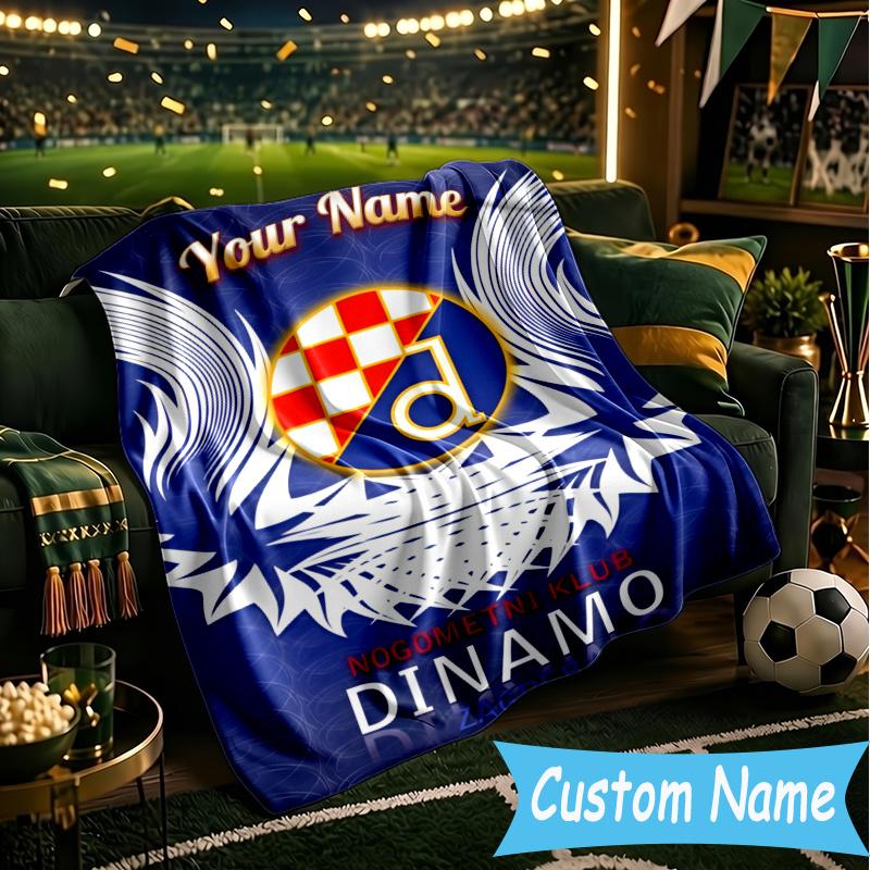 Individuelle Personalisierte Decke GNK Dinamo Fußball Weiche Überwurfdecke, Geeignet für Familie und Freunde, Sofadecke, Heimdekoration Weihnachtsgeschenk