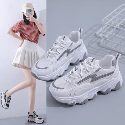 Dad Shoes Women's Spring and Autumn Wave Soft Bottom Fashion Colorblock Muffin Sweet Cool Ins Casual Sneaker Mixed Batch