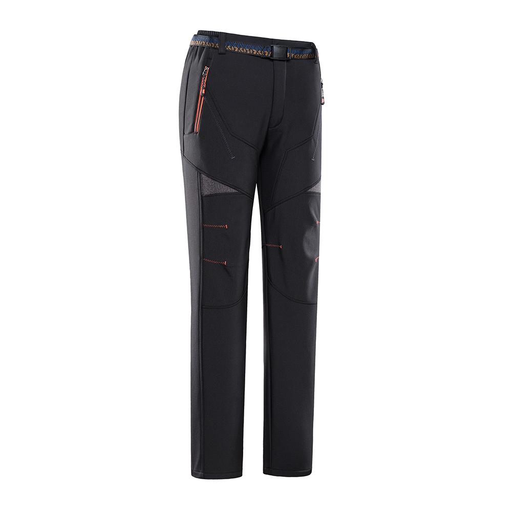 Women's Hiking Pants Fleece Removable Waterproof Windproof Mountain Trousers with Zipper Pockets Outdoor Camping Fishing Winter