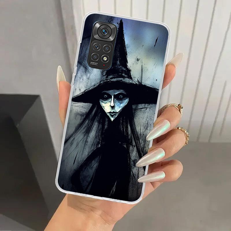 Halloween Moon Witch Horror Phone Case for Xiaomi Redmi Note 15 14 14S 13 12S 12 Pro 11S 11 Plus 11T 11E 10S Soft Funda Print Sh