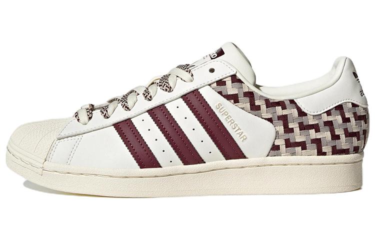 Adidas Originals Superstar Skateboard Shoes  Off White Maroon  Women s FZ5588 39⅓