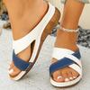 Women's Sandals New Wedges Heels Sandals Summer Shoes Woman Mix Color Summer Slippers Sandalias Mujer Luxury Heeled Footwear
