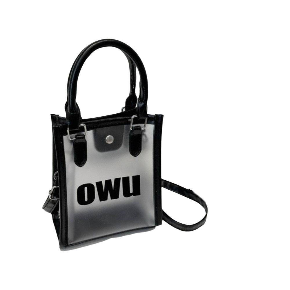 

Letter Print Transparent Jelly Bag Large Capacity Frosted Clear PVC Handbag Storage Pouch Waterproof PVC Shoulder Bag Party белый