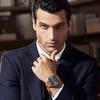 AKNIGHT Watch Genuine Leather Crystal Luminous Date Japanese Instruction Manual Men's - Stylish, Popular, Quartz, Strap, Chronograph, Display,